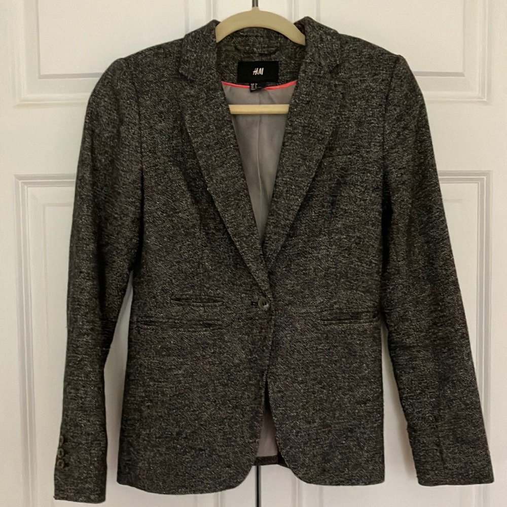H&M Polyester & Wool-blend Blazer Jacket